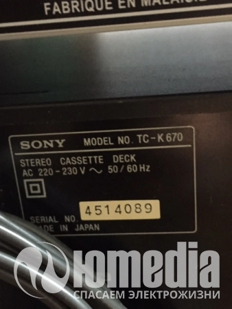 Ремонт HI-FI Sony TC-K670